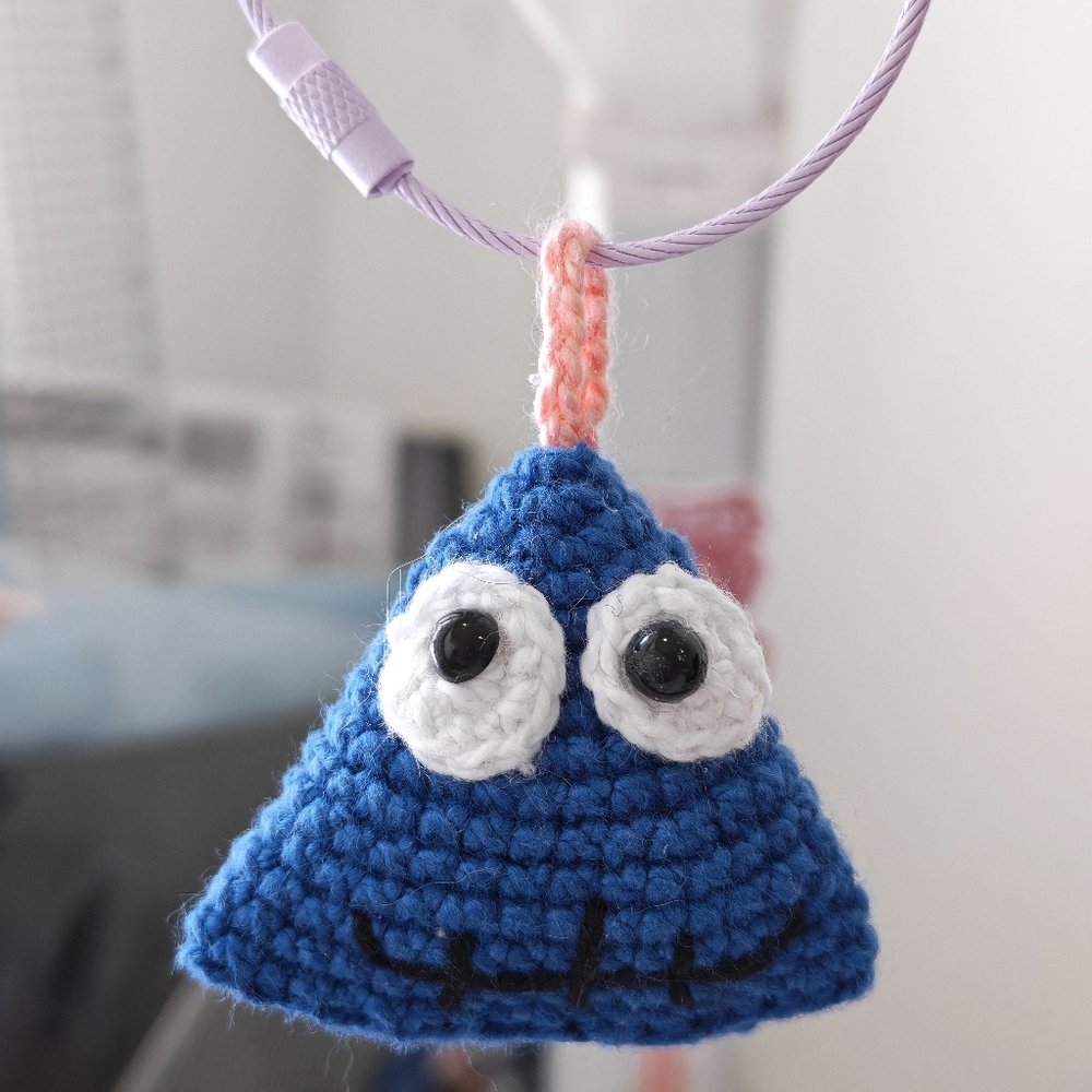 Crochet Moster Keychain Fob Holder Card Holder